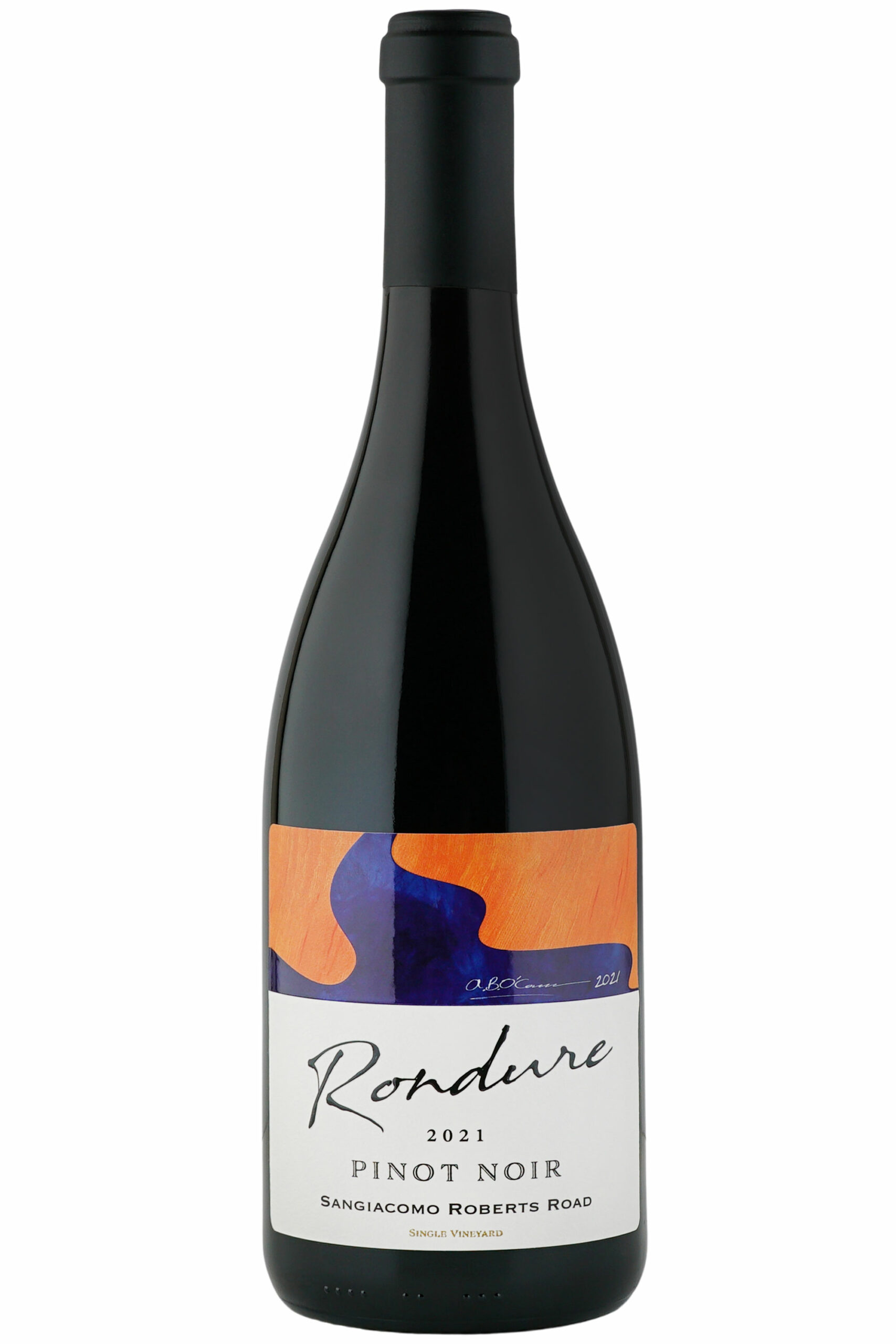 Bottle of 2021 Sangiacomo Roberts Road Pinot Noir